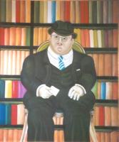Botero, Fernando - Abstract oil painting.